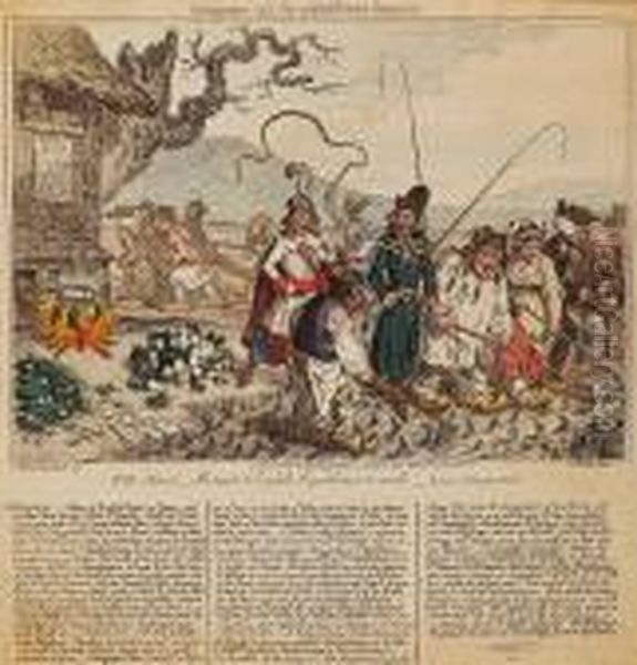 'consequences Of A Successful French Invasion', No. Iii, Plate 2d Oil Painting by James Gillray