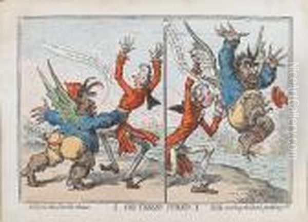 The Tables Turned Oil Painting by James Gillray