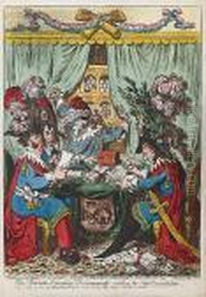 The French Consular Triumvirate Oil Painting by James Gillray