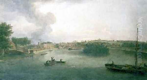 View of the Thames Oil Painting by William Marlow