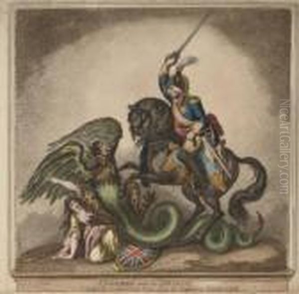 St George And The Dragon Oil Painting by James Gillray