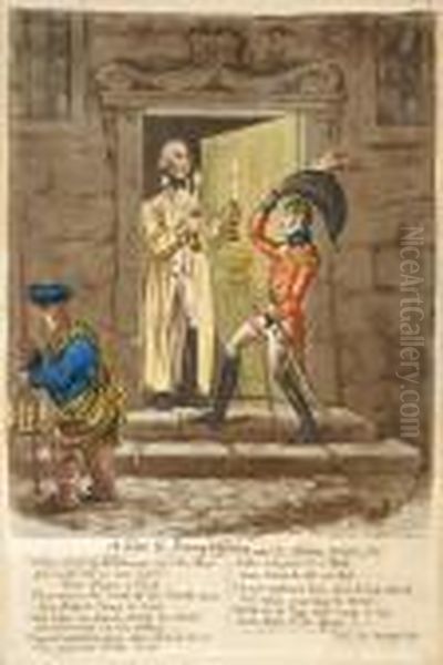 A Hint To Young Officers Oil Painting by James Gillray