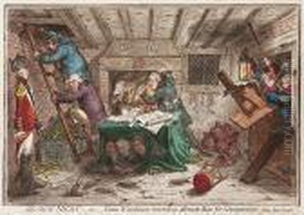 Search-night Oil Painting by James Gillray