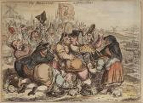 The Reception In Holland Oil Painting by James Gillray