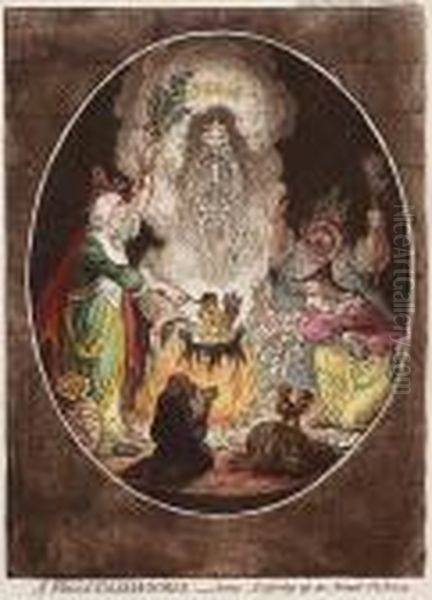 A Phantasmagoria Oil Painting by James Gillray