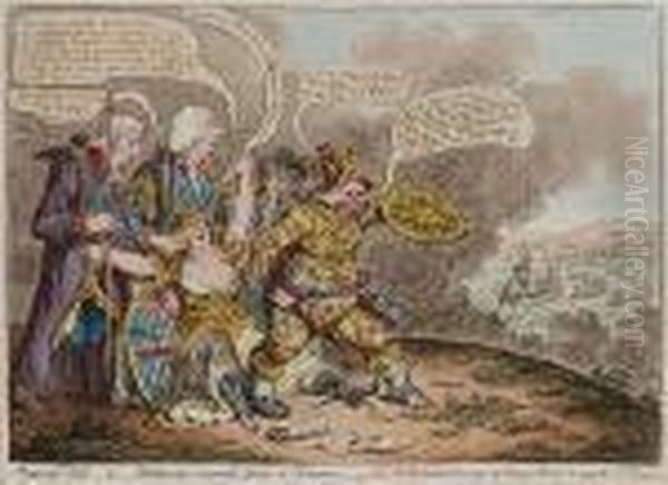 Physical Aid Oil Painting by James Gillray