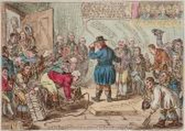 An Old English Gentleman Pestered By Servants Wanting Places Oil Painting by James Gillray