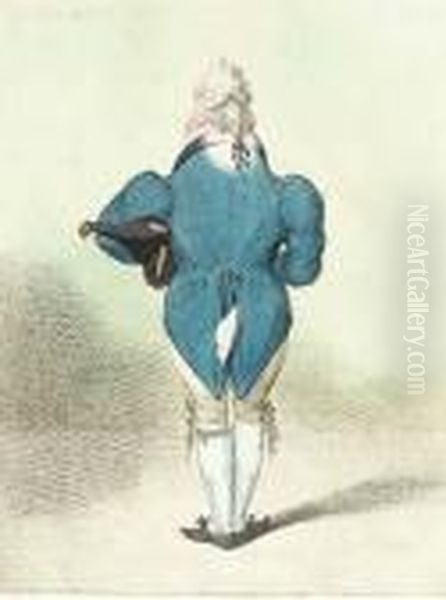 Regent's Back Oil Painting by James Gillray