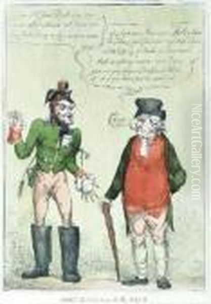 John Bull Come To The Bone Oil Painting by James Gillray