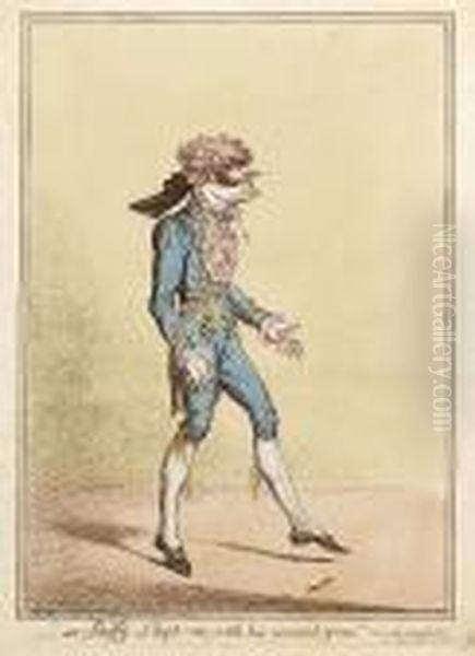 -so Skiffy - Skipt =on, With His Wonted Grace Oil Painting by James Gillray