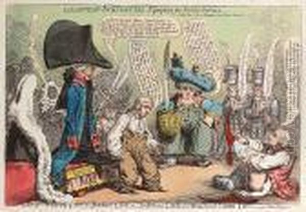 Lilliputian-substitutes, Equiping For Public Service Oil Painting by James Gillray