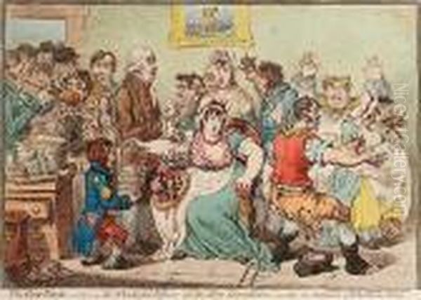 The Cow-pock -or- The Wonderful Effects Of The New Inoculation! Oil Painting by James Gillray