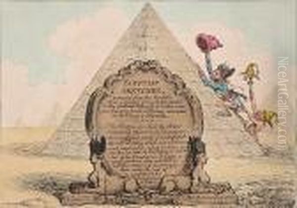 Egyptian Sketches Oil Painting by James Gillray