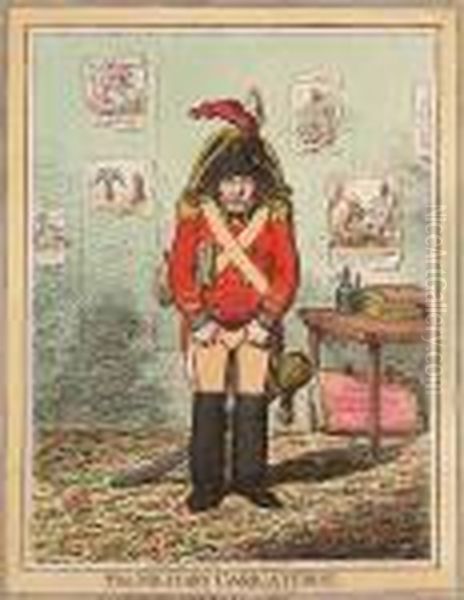 The Military Caricaturist Oil Painting by James Gillray