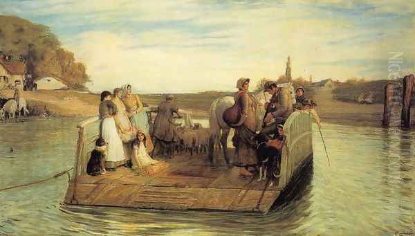 The Ferry Oil Painting by Robert Walker Macbeth