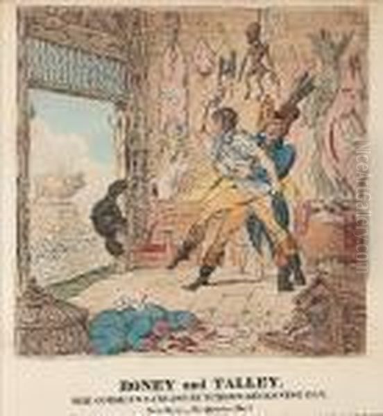 Boney And Talley Oil Painting by James Gillray