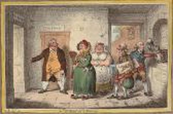 An Old Maid On A Journey Oil Painting by James Gillray