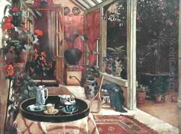 A Break for Tea 2 Oil Painting by Robert Walker Macbeth