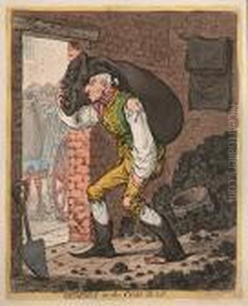 Georgey In The Coal-hole Oil Painting by James Gillray