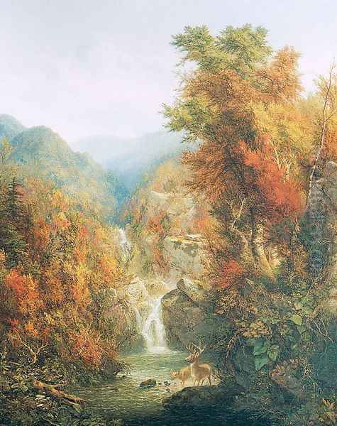 A Wilderness Pool Oil Painting by Homer Dodge Martin