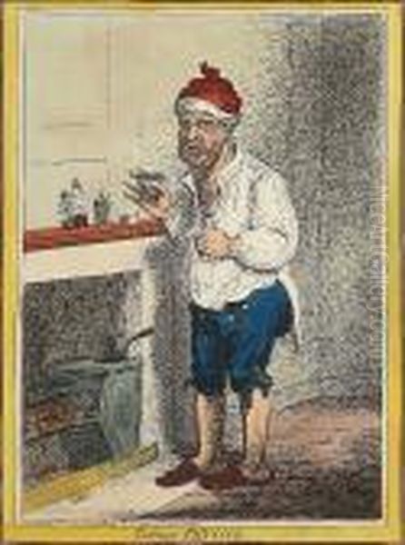 Gentle Emetic Oil Painting by James Gillray