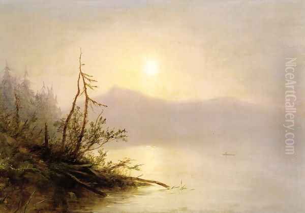 Morning on Lake George Oil Painting by Homer Dodge Martin