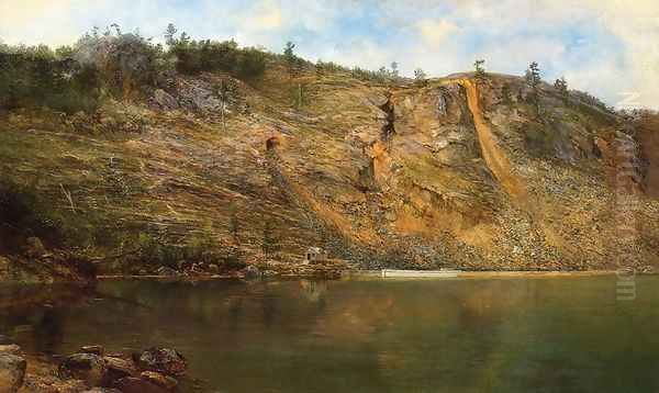 The Iron Mine, Port Henry, New York Oil Painting by Homer Dodge Martin