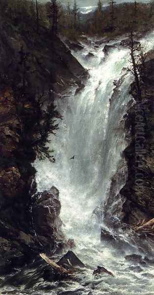 The Waterfall Oil Painting by Homer Dodge Martin