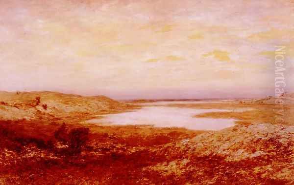 Newport Neck Oil Painting by Homer Dodge Martin