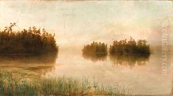 Adirondack Landscape Oil Painting by Homer Dodge Martin