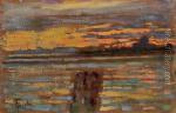 Venezia Al Tramonto Oil Painting by Francesco Gioli