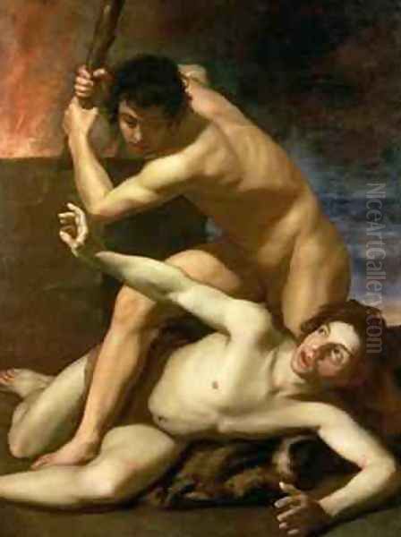 Cain murdering Abel 1610 Oil Painting by Bartolomeo Manfredi