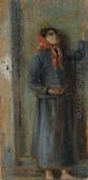 La Mendicante Oil Painting by Francesco Gioli