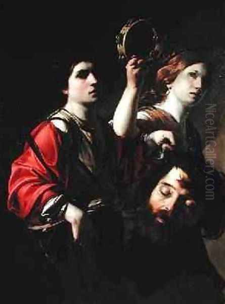 David Triumphant Oil Painting by Bartolomeo Manfredi