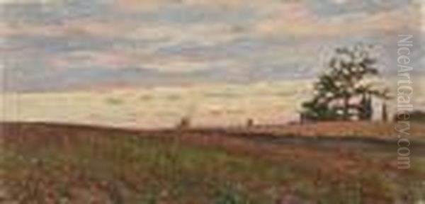 Campagna Oil Painting by Luigi Gioli