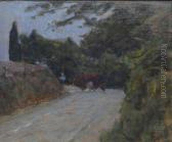 Il Carro Del Fieno Oil Painting by Luigi Gioli