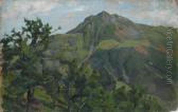 Colline A Fauglia Oil Painting by Luigi Gioli