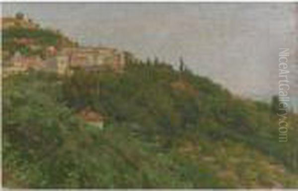 Veduta Costiera Di Grottammare Oil Painting by Luigi Gioli