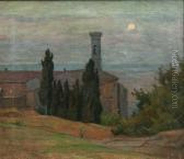 La Pieve Oil Painting by Luigi Gioli