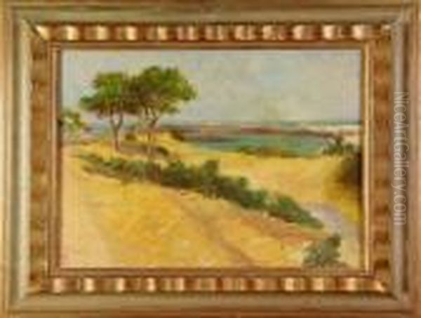 La Laguna Di Orbetello Oil Painting by Luigi Gioli