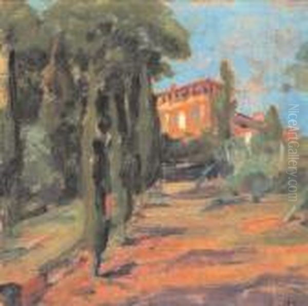 Villa Gioli Oil Painting by Luigi Gioli