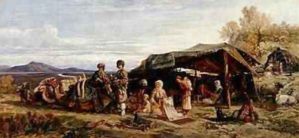 An Encampment in the Desert 1844-45 Oil Painting by William James Muller