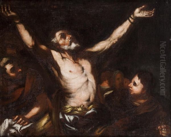 Crocifissione Di Sant'andrea Oil Painting by Luca Giordano