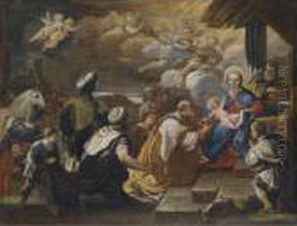 The Adoration Of The Magi Oil Painting by Luca Giordano