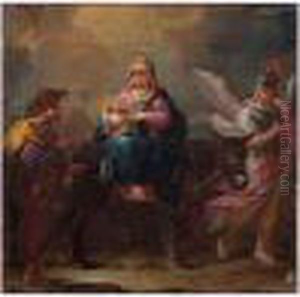 Fuga In Egitto Oil Painting by Luca Giordano