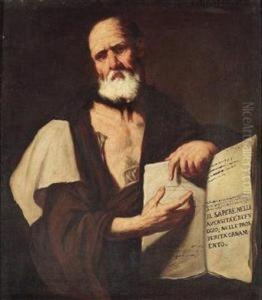 Aristotle Oil Painting by Luca Giordano