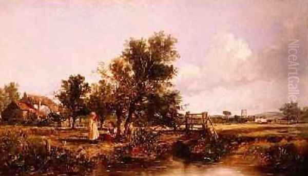 Gillingham on the Medway Oil Painting by William James Muller