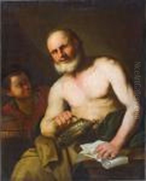 Filosofo Diogene Oil Painting by Luca Giordano