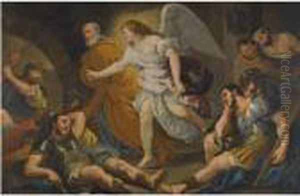 The Liberation Of Saint Peter Oil Painting by Luca Giordano