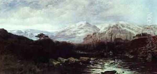 Extensive River Landscape Oil Painting by William James Muller